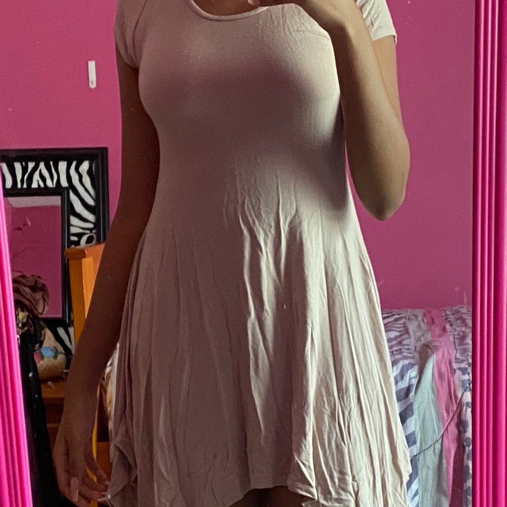 Nude Flare Dress